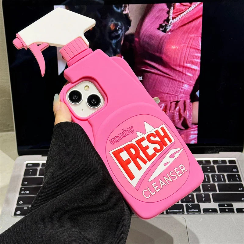 3D Cute Soft Silicone Shockproof Case for iPhone 11-16 Pro Max – Stereo Cleaner Protective Cover Accessories