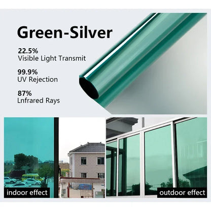 One Way Privacy Window Film - Anti UV Reflective Static Cling Glass Tint Vinyl