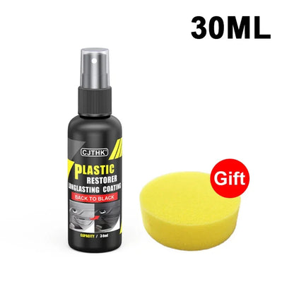Car Plastic Restorer - Back to Black Gloss Renovator, Long-Lasting Coating for Leather & Auto Polish Cleaning