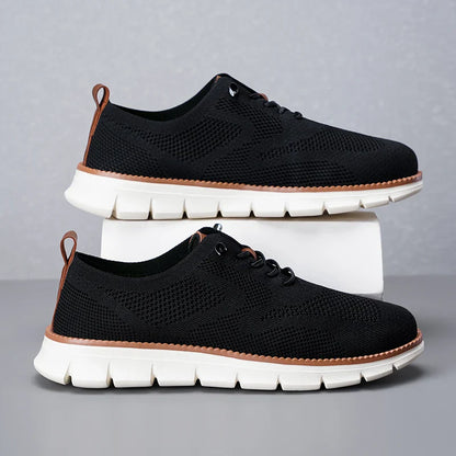 Men's Casual Sports Shoes - Anti-Slip, Wear-Resistant, Breathable Cushioning with Color Blocking Design