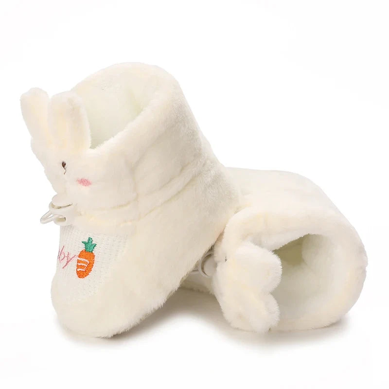 Infant Pre-Walker Shoes - Soft Plush Bunny & Bear Winter Booties for Babies 0–1 Year