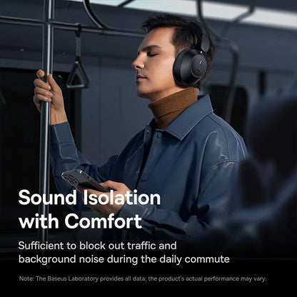 Baseus Bass 30 Max Wireless Headset - Bluetooth 5.3, Over-Ear Headphones, Bass-Enhancing 40mm Diaphragm, Ultra Low Latency, 50H Playtime