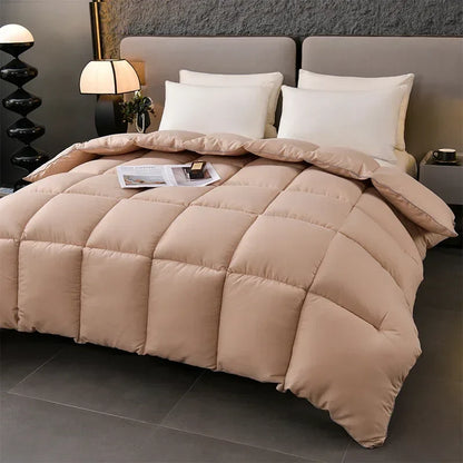 Feather Goose Down Duvet – Warm Winter Thick Quilts, Down-Filled Comforters for Single, Double, Queen & King Size Beds
