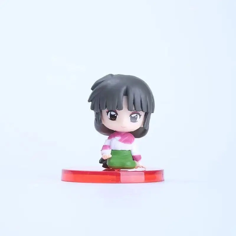 Q Version Inuyasha Figure Blind Box – Cute Sesshomaru & Kagome Sitting Model, Anime Decoration Gift for All Ages