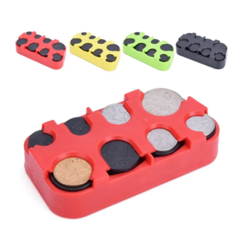Plastic Mini Euro Coin Dispenser – Car Storage Wallet & Savings Box, Coin Holder Case for Euro Coins