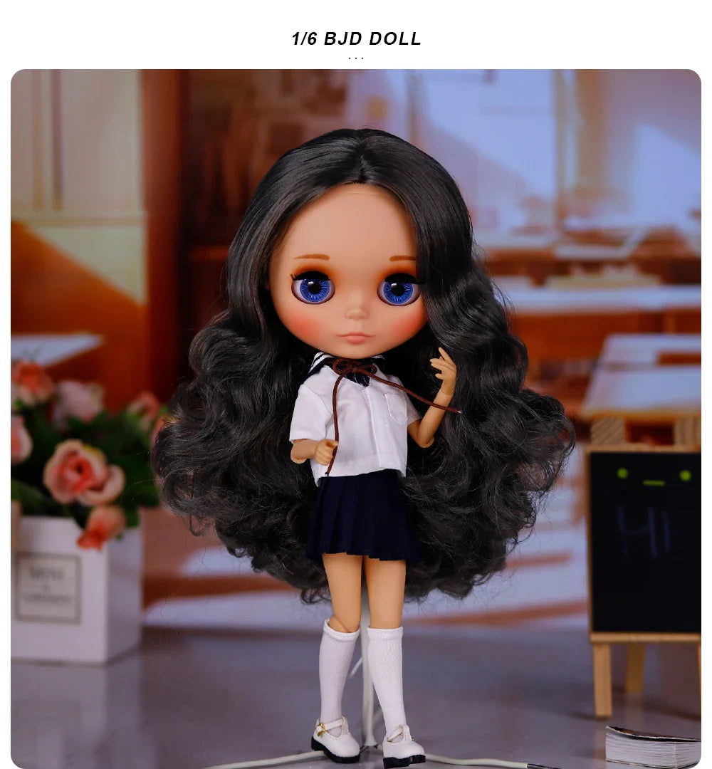ICY DBS Blyth 1/6 Joint Doll – 30cm Tan Skin Matte Face BJD Girl Doll Toy Gift