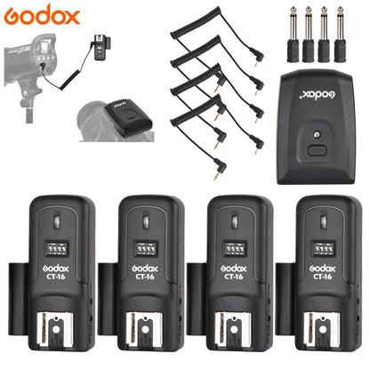 Godox CT-16 16-Channel Wireless Flash Trigger Transmitter & Receiver Set for Canon Nikon Pentax Studio Speedlite