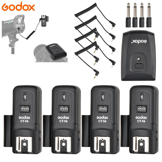 Godox CT-16 16-Channel Wireless Flash Trigger Transmitter & Receiver Set for Canon Nikon Pentax Studio Speedlite