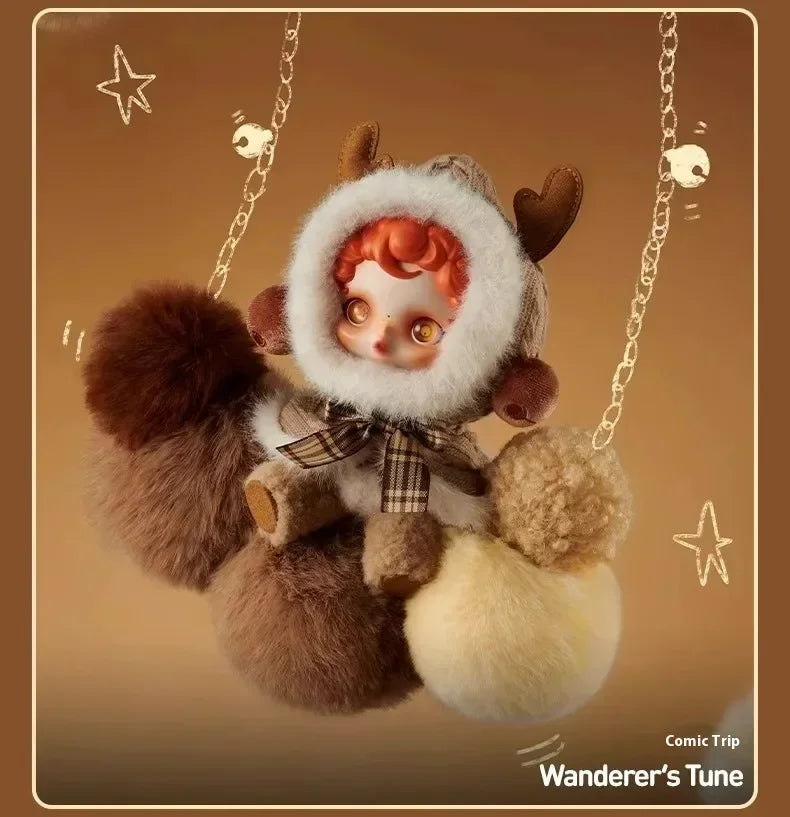 Skullpanda Winter Music Series Blind Box Plush Keychain – Cute Action Figure Toy Gift