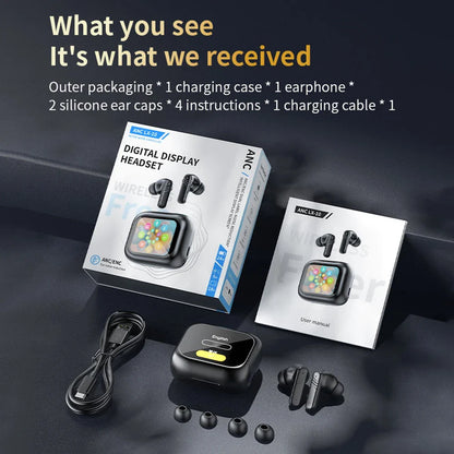New Full Touch ANC Bluetooth 5.4 Earphones – HiFi Stereo Noise Cancelling Wireless In-Ear Earbuds with Mic & ENC