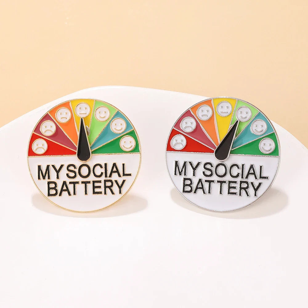 Mood Shifting Energy Brooch – Slidable Metal Pin for Men's Clothing, Lapel, Backpack & Jewelry Gifts