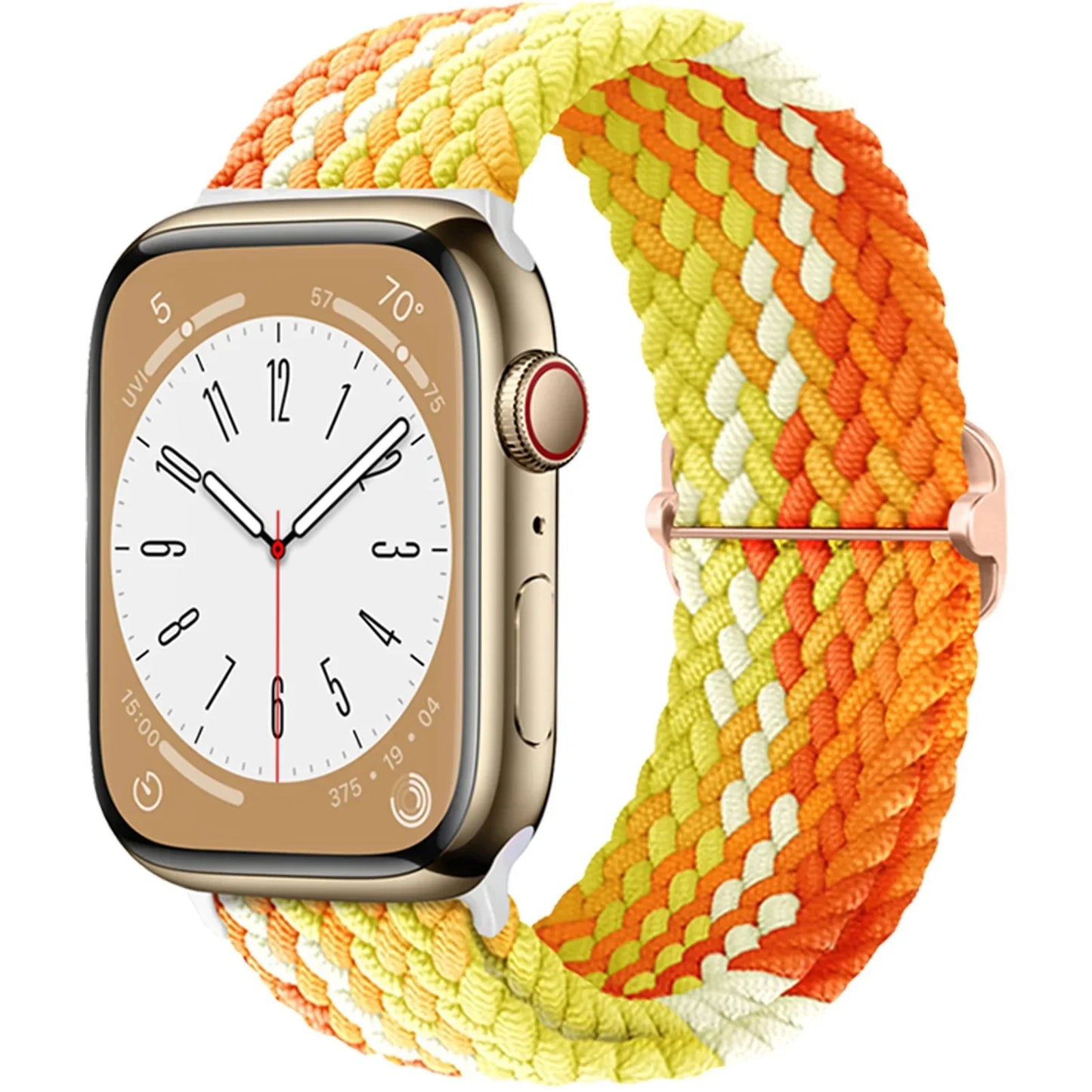 Elastic Braided Solo Loop Apple Watch Band – Adjustable Stretch Strap for Series SE, 5–11 & Ultra 3 (40mm–49mm)