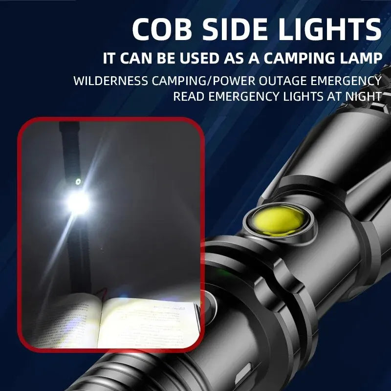 Wolf Tooth Lamp Rod - Strong Light Charging Outdoor Super Bright Multi-Functional Vehicle Tool, Retractable for Self-Defense and Patrol