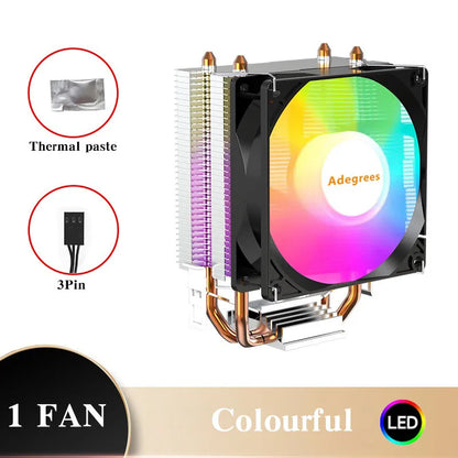 CPU Air Cooler X79/X99 — 3-Pin/4-Pin PWM Fan for Intel LGA 1366/1151/1155/1200/1700/2011 & AMD AM3/AM4/AM5