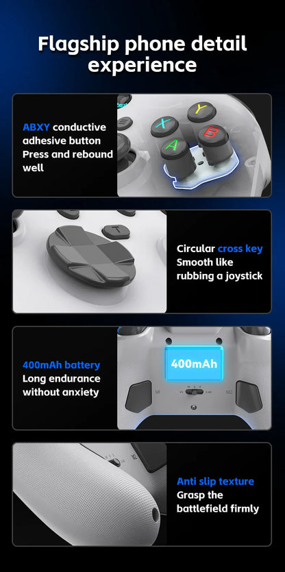 G6 Mobile Game Controller for Switch, iOS, Android & PC with Hall Effect Joystick – Cloud & Streaming GamePad