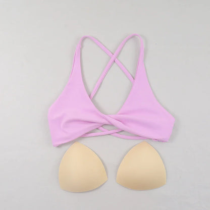 Sexy Slim Shoulder Strap Sports Bra – High Stretch Comfortable Breathable Yoga & Gym Workout Underwear with Detachable Straps