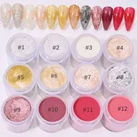 50g/100g Nude Nail Acrylic Powder Bulk Set – 4-in-1 Solid Crystal Extension, Dipping & Engraving Nail Art Monomer Wholesale