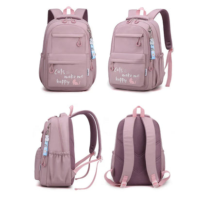 Pink Girl School Backpack – Ideal for Teenagers, Women, and Children – Primary and High School Bag, Class Backpack for Teens and Kids