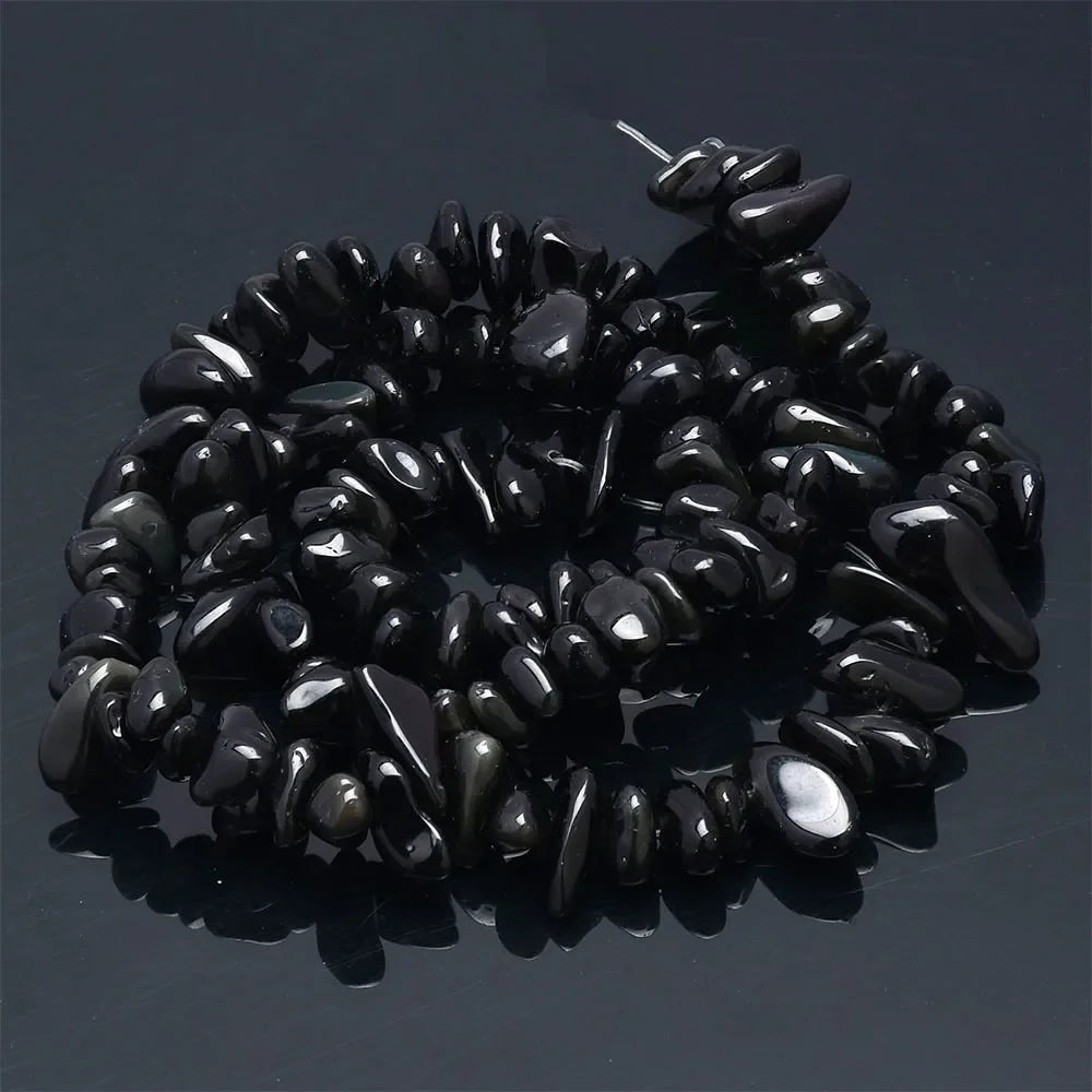 16 Inch Natural Stone Chip Beads - 5-8mm Irregular Crystal Agate Gravel Beads for DIY Bracelets & Jewelry Making