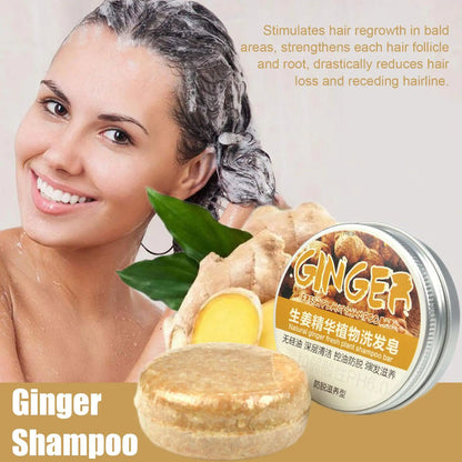 Ginger & Polygonum Herbal Shampoo Soap Bar – Natural Cold Processed Plant-Based Hair Care, Anti-Hair Loss & Nourishing Shampoo Bar