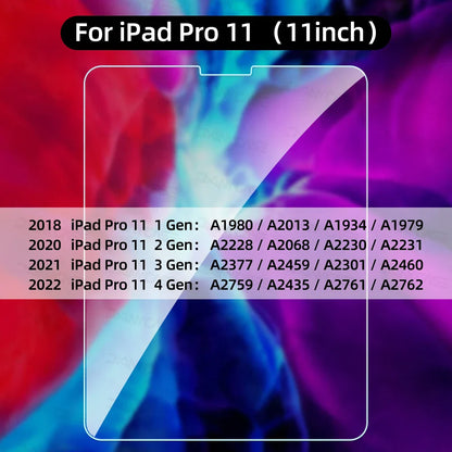 Tempered Glass Screen Protector for iPad – Compatible with 2019/2020 10.2", iPad Pro 11", Air 3 10.5", Mini & 9.7" Models