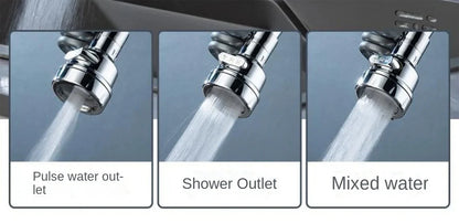 3-Mode Rotating Sink Faucet – 360° Water-Saving Filter Extension for Kitchen