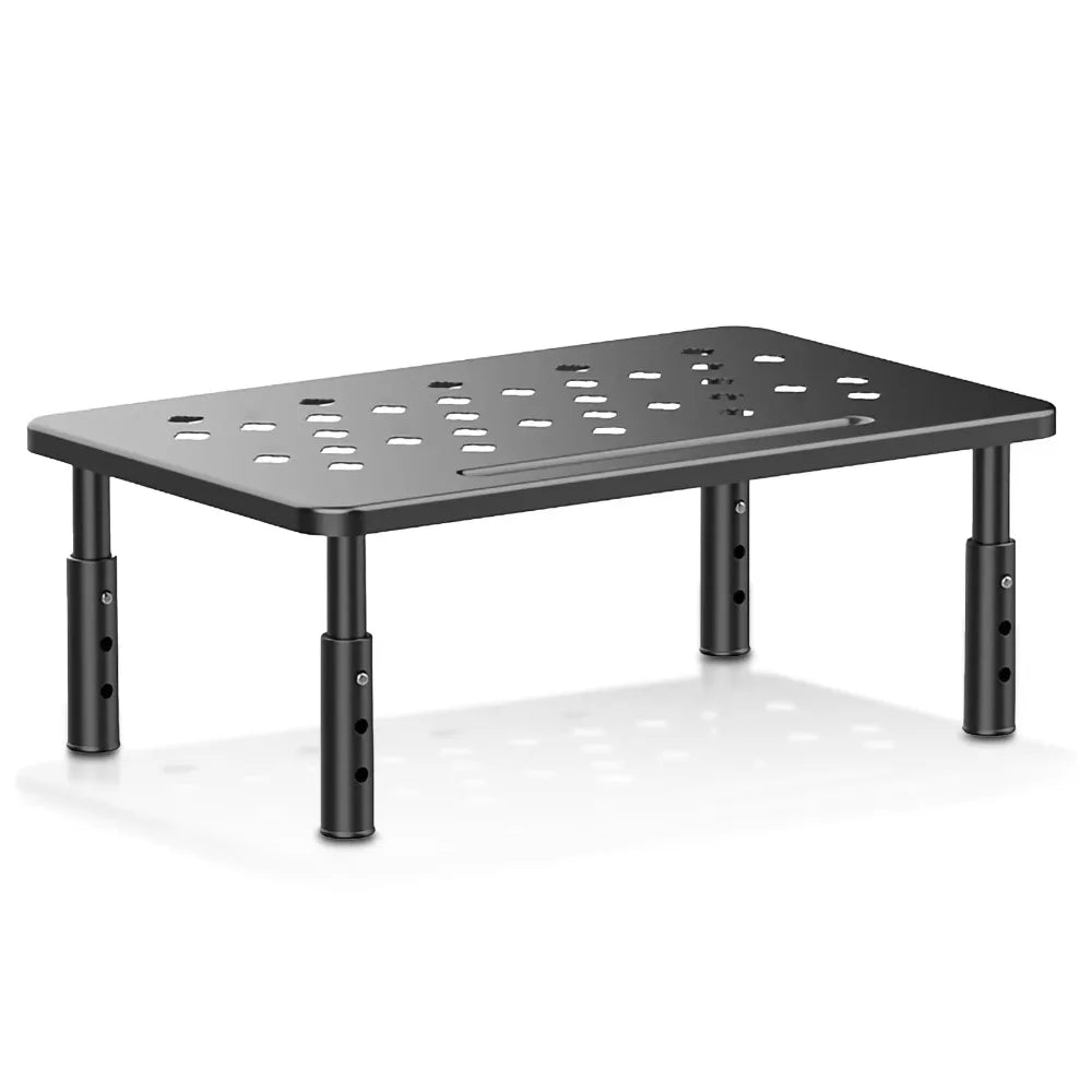 3-Level Adjustable Computer Monitor Riser – Steel Laptop Stand with Airflow Vents & Heavy-Duty Load Bearing