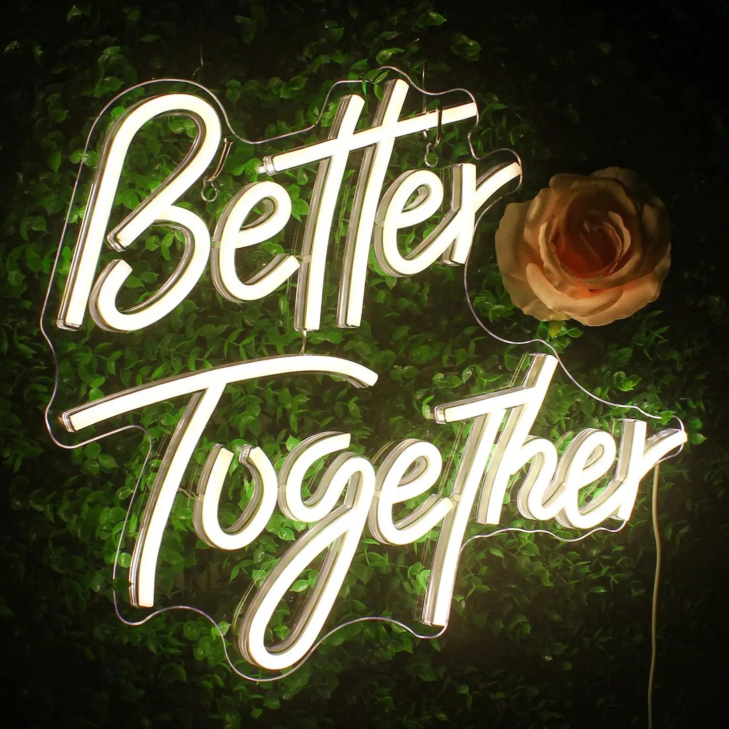 Better Together Neon LED Sign – Home, Wedding & Bar Wall Decor for Bedroom, Party & Gift