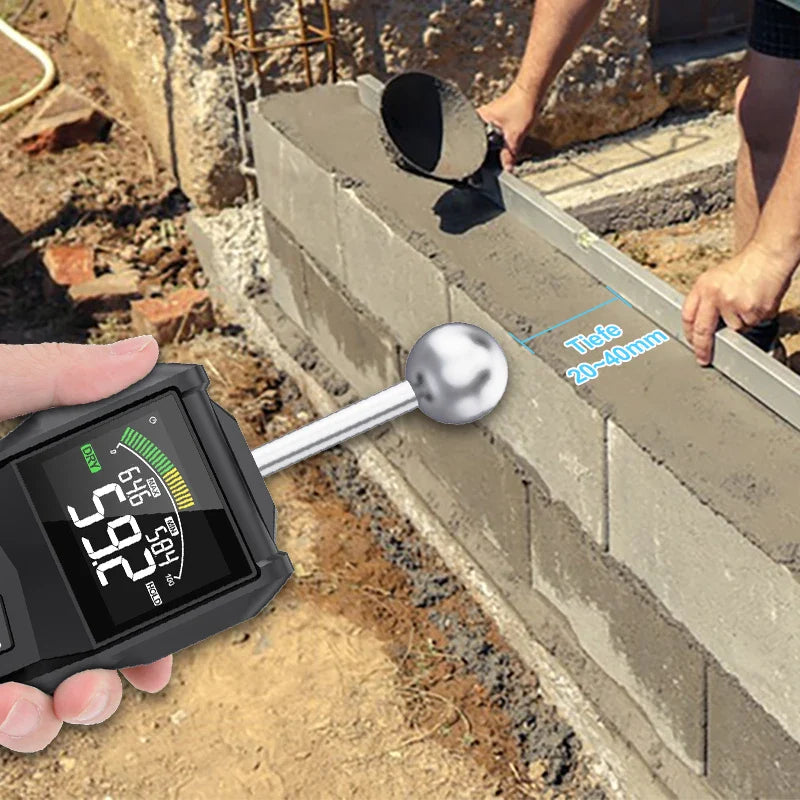 Digital Wood Moisture Meter - Non-Contact Hygrometer, Timber Damp Detector with Alarm, Non-Destructive Humidity Tester