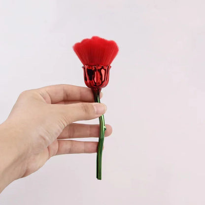 Rose Nail Dust Brush - Soft Manicure & Nail Art Cleaning Brush