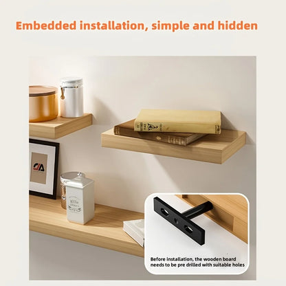 T-Shaped Invisible Shelf Brackets - 10PCS Thickened Iron Concealed Mounting Supports