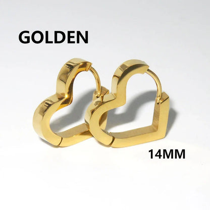Stainless Steel Triangle Earrings - Unisex Punk Rock Geometric Push-Back Jewelry for Men & Women