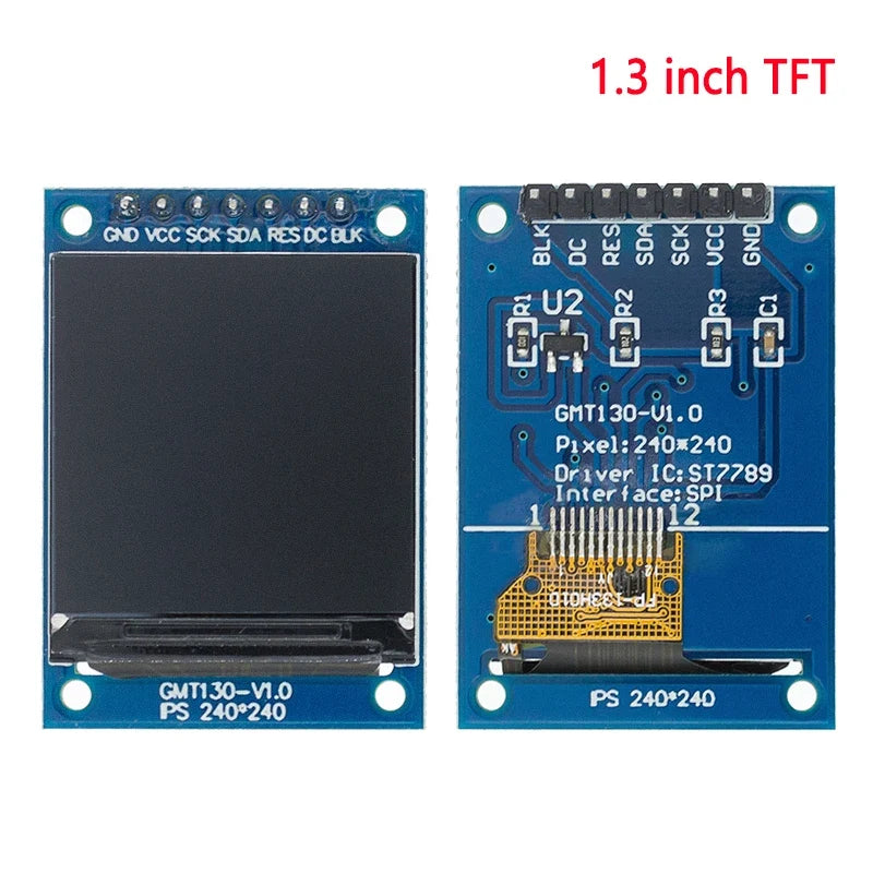 TFT LCD Display Module 0.96-2.8 Inch IPS SPI - ST7735 65K Full Color Screen for Arduino DIY Projects