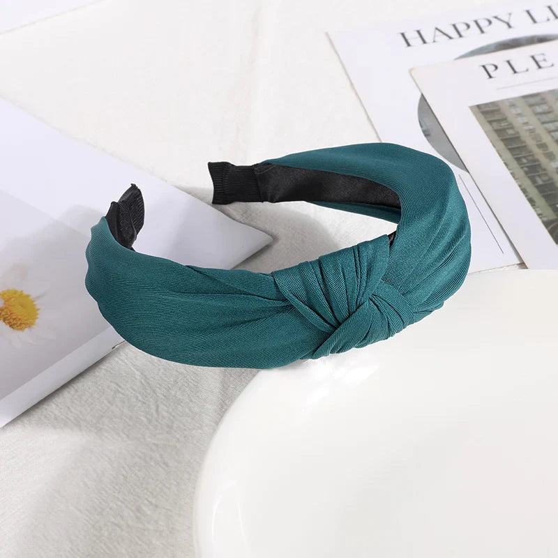New Knotted Headbands for Women & Girls – Solid Color Hair Bands, Simple Retro Hair Hoop, Makeup Headwear, Hair Accessories