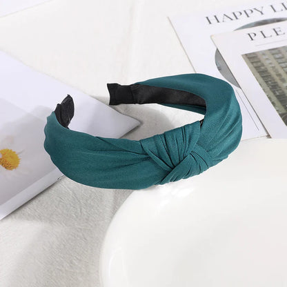 New Knotted Headbands for Women & Girls – Solid Color Hair Bands, Simple Retro Hair Hoop, Makeup Headwear, Hair Accessories