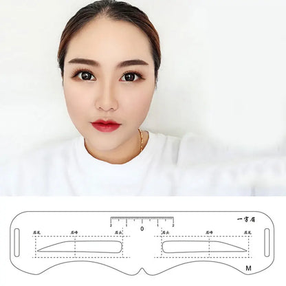Reusable Eyebrow Stencil Set – Soft Ruler Brow Definer & Styling Template for Precise Grooming