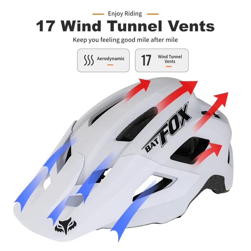 BATFOX Bike Helmet with Magnetic Goggles – MTB Road & Mountain Cycling Safety Helmet for Outdoor Sports, Scooter & Bicycle Protection Gear