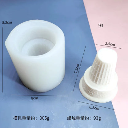 3D Ice-Cream & Fruit Silicone Mold — Handmade Candle, Soap, Resin, Clay & Cake Decorating Tool