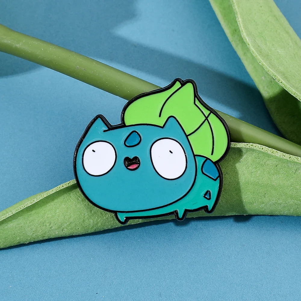 Kawaii Anime Enamel Pins — Cute Psyduck, Pikachu & Charmander Brooches for Kids, Hats & Accessories Gifts