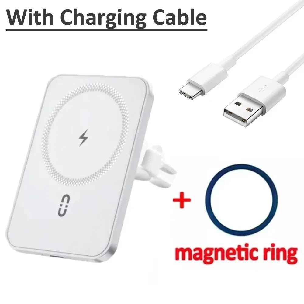 MagSafe Car Air Vent Phone Holder - Magnetic Wireless Charger Mount for iPhone 17 16 15 14 13 12 Pro Max Fast Charging