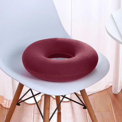 35cm Inflatable Hip Support Cushion – Medical Hemorrhoid Donut Seat Pad with Pump, Anti-Bedsore Round Massage Pillow
