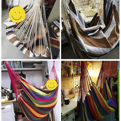 Durable Outdoor Camping Hammock - Adult & Kids Hanging Swing Chair for Travel, Indoor & Outdoor Relaxation