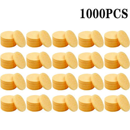 50-1000PCS Compressed Facial Cleansing Sponges – Absorbent, Latex-Free Exfoliating Makeup Pads