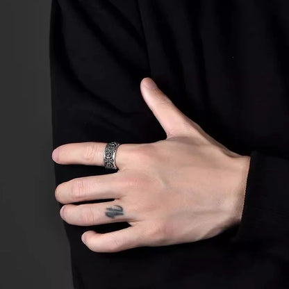 Men's Cross Ring - Vintage Y2K Punk Gothic Adjustable Couple Jewelry