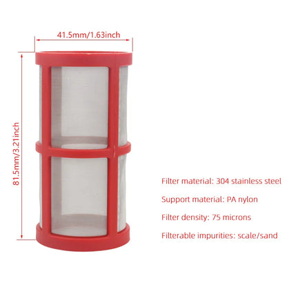 304 Stainless Steel 200 Mesh Filter Screen - Pre-Filter Water Pump Filter for 1/2 Inch, 3/4 Inch, and 1 Inch Filters