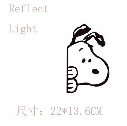 Snoopy Car Sticker – Reflective Decorative Sticker for Body, Side, Window & Rear Windshield, Scratch Protection & Warning