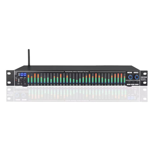 EQ31SUB Digital Equalizer - 31 Stage Tuner for Professional Stage Performance & Noise Reduction
