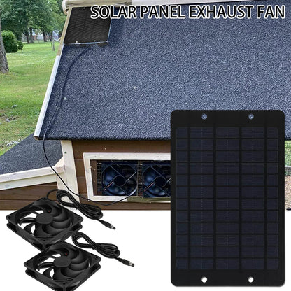 6-Inch 12V Solar Exhaust Fan – Mini Ventilator Air Extractor for Dog House, Chicken Coop, RV, Greenhouse