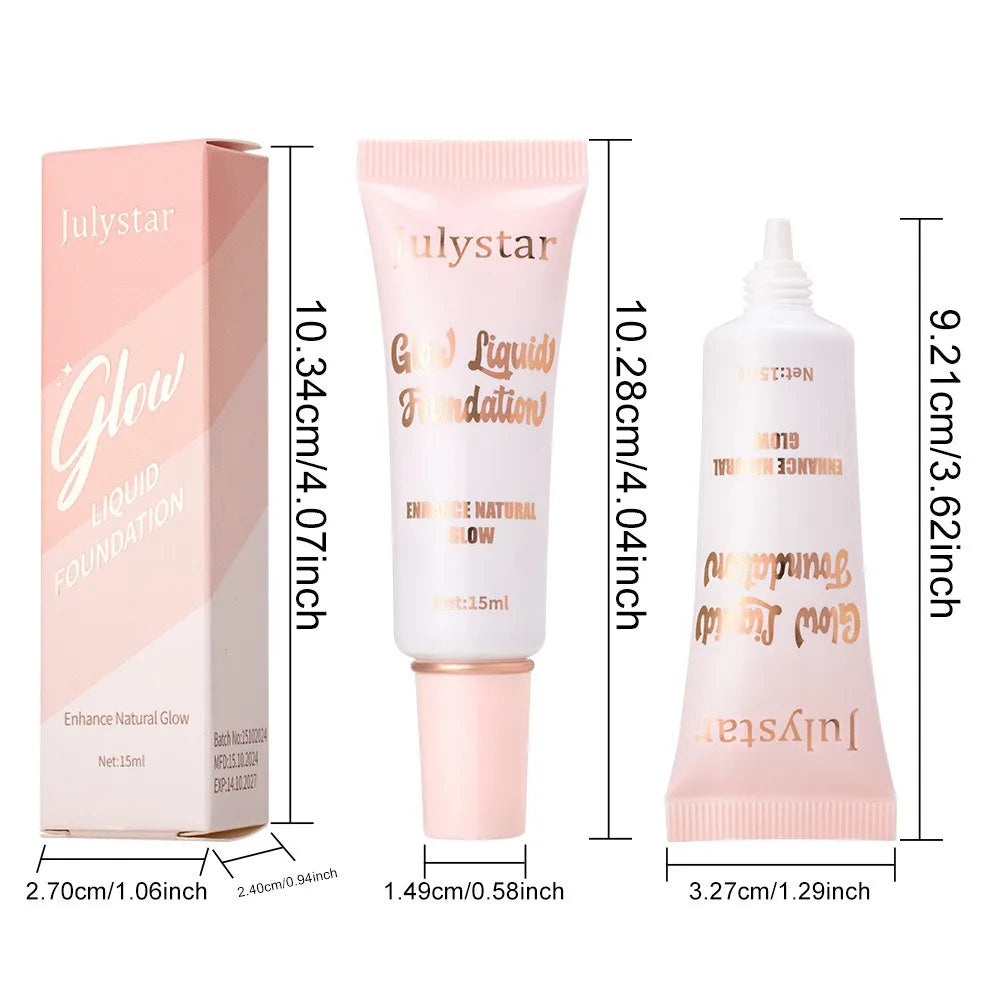 Liquid Pearlescent Foundation & High Coverage Concealer — Waterproof 3D Contour Shadow Brightening Face & Body Highlighter