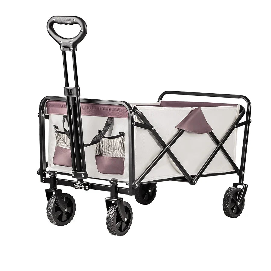 Heavy Duty Large Capacity Folding Wagon – Collapsible Portable Utility Cart for Shopping, Beach & Garden